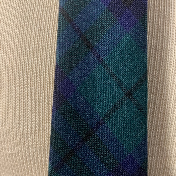 SCOTLAND WOVEN WOOL NECKTIE TARTAN CLAN MARSHALL PLAID VIBTAGE - Picture 4 of 13
